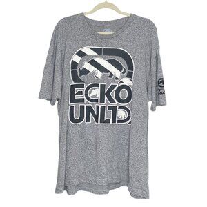 Vintage 00s Y2K Ecko Unltd Men 3XL Gray Logo Spell Out Graphic Tee Urban Hip Hop